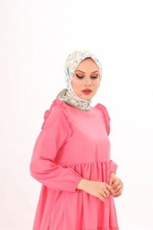Jardin Pattern Pleated Scarf 
