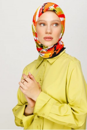 Batik Pattern Pleated Scarf 