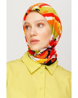 Batik Desen Pilise Eşarp - Turuncu