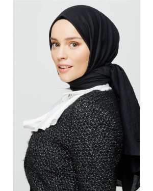 Pamuk Kraş Şal - Siyah