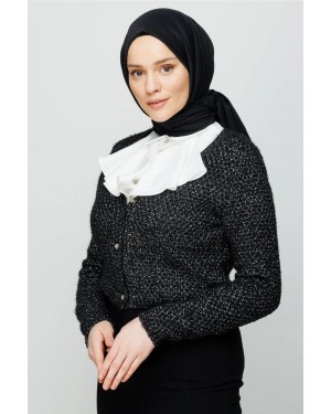 Pamuk Kraş Şal - Siyah