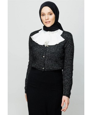 Pamuk Kraş Şal - Siyah