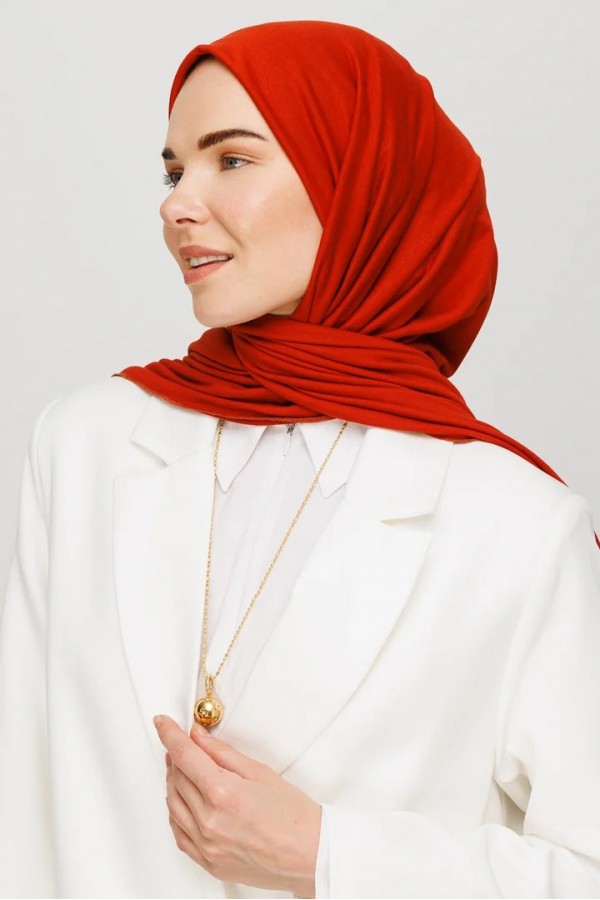 Penye Şal - Kiremit