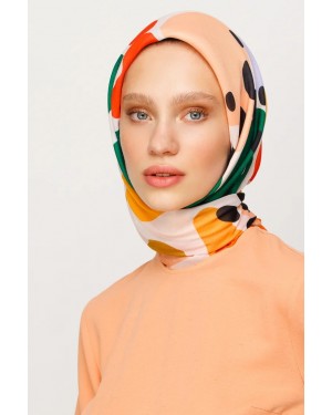 وشاح ناعم رقمي بنقشة زهور 