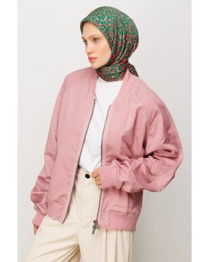 Clover Desen Dijital Soft Eşarp - Pudra