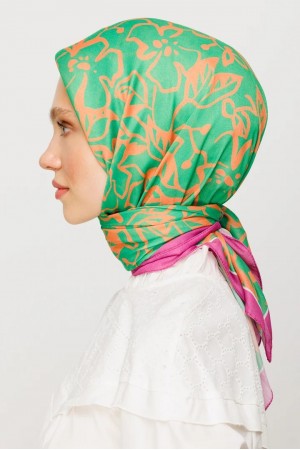 Floral Pattern Digital Soft Scarf 