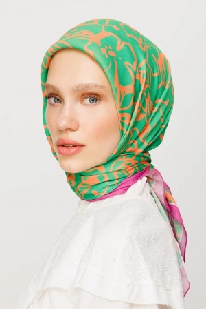 Floral Pattern Digital Soft Scarf 