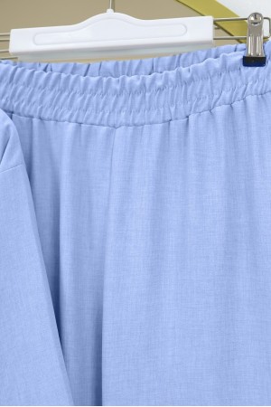 Front Tie Trouser Kimono Set   -Baby Blue