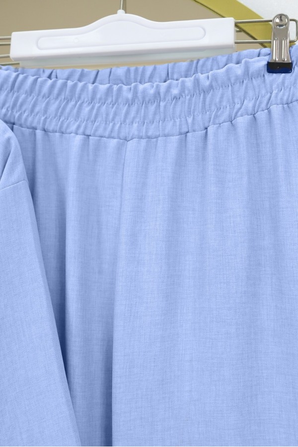 Önden Bağlamalı Pantolonlu Kimono Takım   -Bebe Mavi