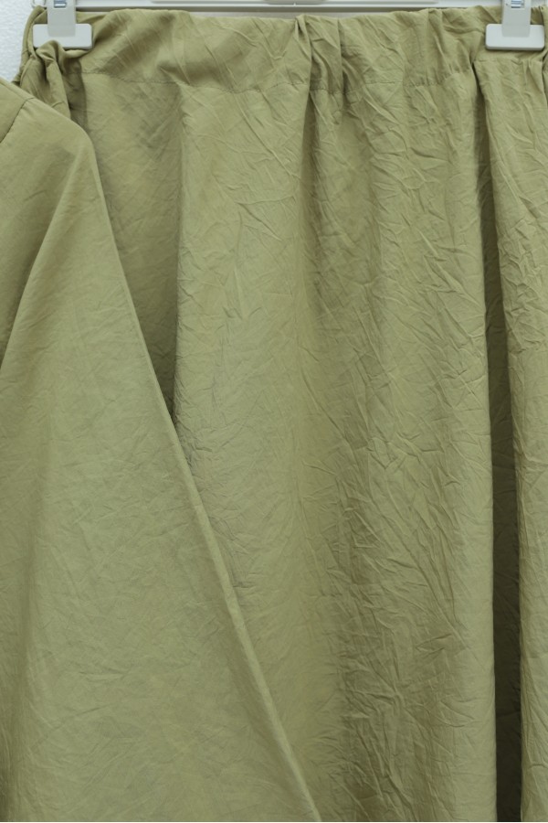 One-Button Belted Skirt Two-Piece Set -Oil Green