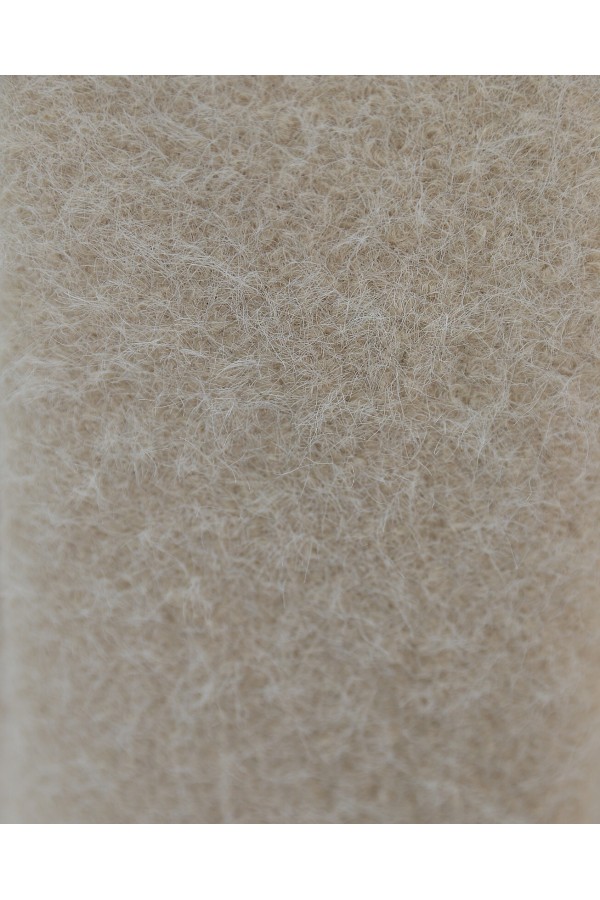 Shawl Collar Lined Pocket Boucle Jacket -Cream color