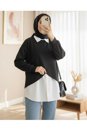 Gömlekli Bolerolu Oysho Üst Takım  -Siyah