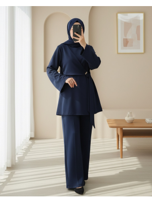 Önü Çapraz Bağlamalı Yırtmaçlı Scuba Takım  -Laci