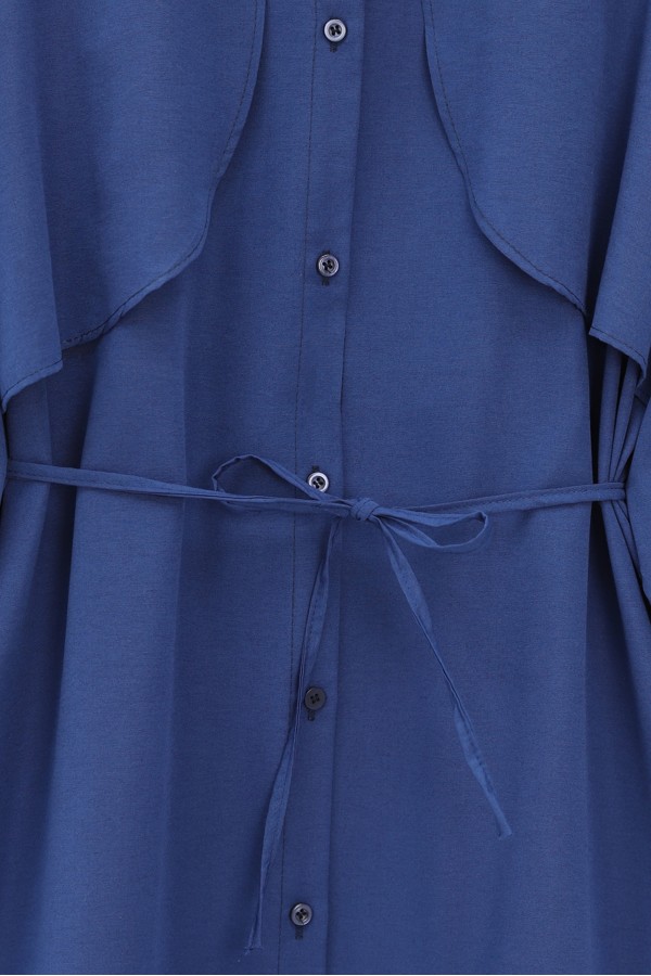 Bolero Detaylı Bağcıklı Poplin Tunik -Laci