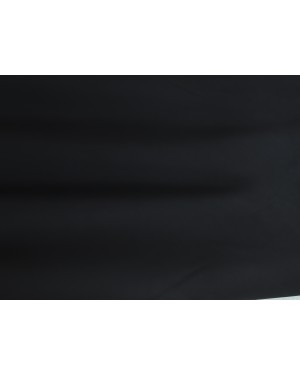 Satin Skirt with Lace Hem -Black