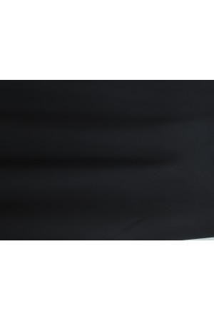 تنورة من الساتان بحافة من الدانتيل -أسود