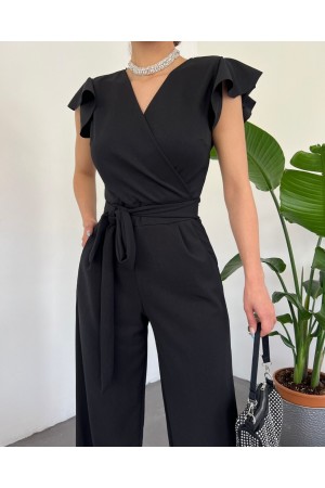 جمبسوت مزين بسحاب -أسود