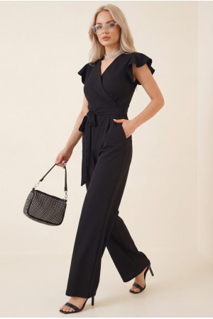 جمبسوت مزين بسحاب -أسود