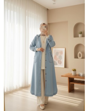 Katlama Cep Kot Kap   -Açık Mavi