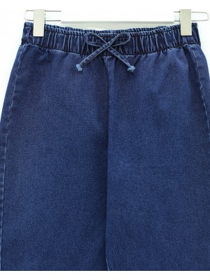 Beli Lastikli Bağcık Detaylı İspanyol Paça Kot Pantolon -Laci