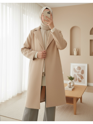 9085 Kaşe Kaban - Bej