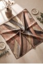 Asimetrik Desenli Rayon Eşarp -Açık Kahverengi