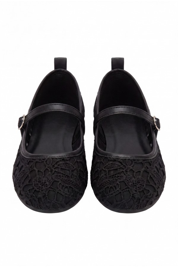 Juta Black Tulle Ballet Flats