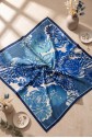 Botanik Efektli Rayon Eşarp -İndigo