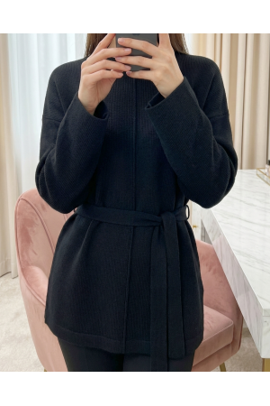 Kadın Kuşaklı Minimal Örme Tunik – 20725TBLZ