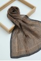 Ethnic Patterned Voile Scarf -Orange