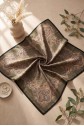 Crisp Pattern Cotton Scarf -Mink color
