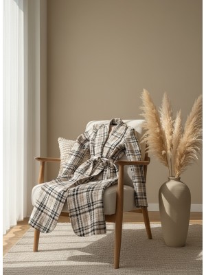 Belden Bağlamalı Şanel Kap -Vizon