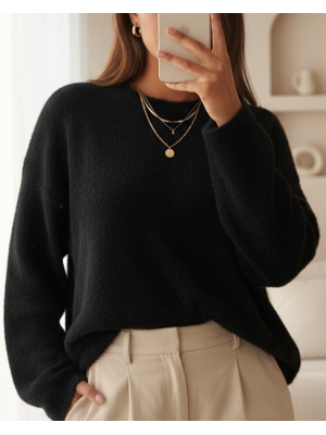 15915 Soft Texture Knitted Sweater 