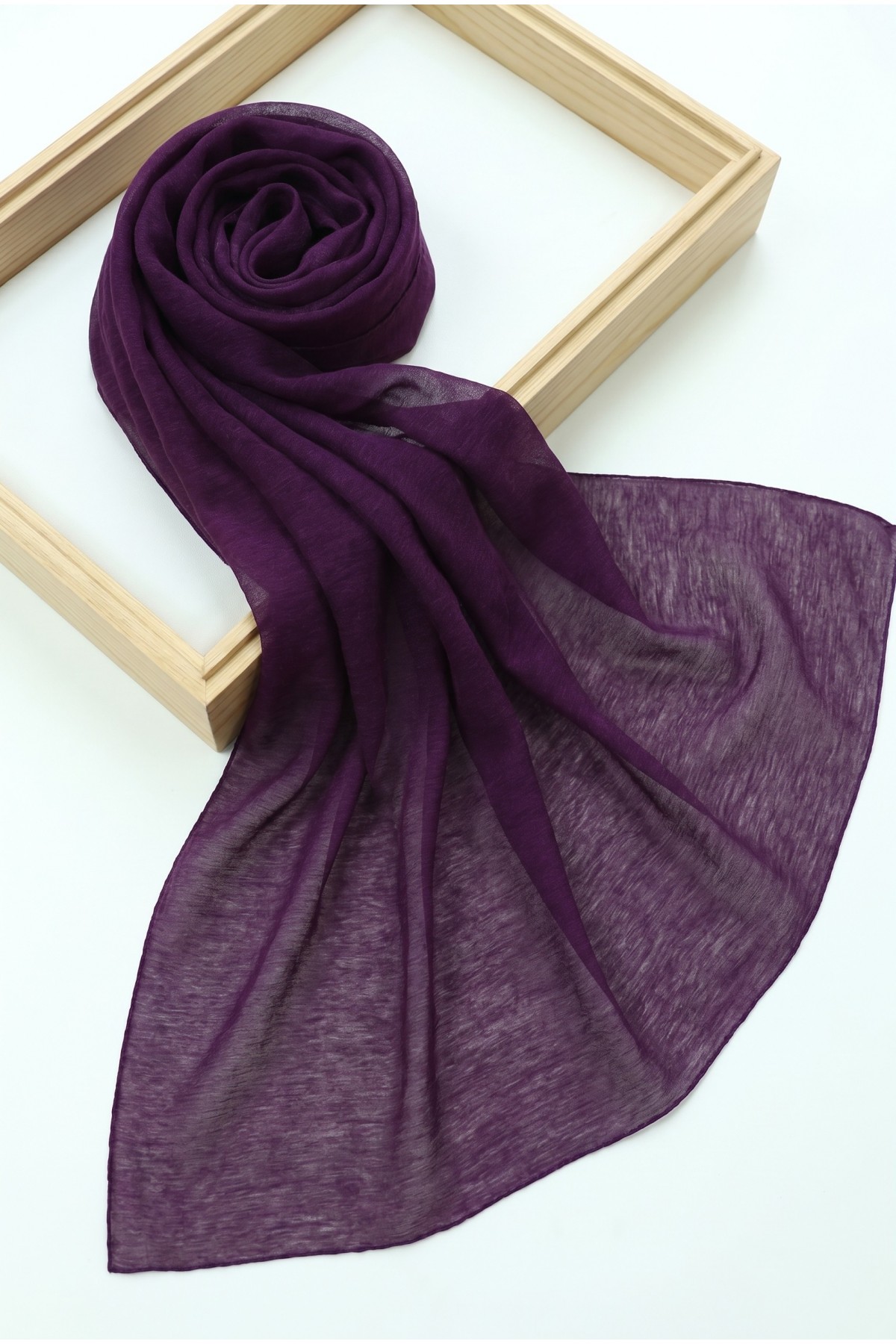 Glittery Voile Scarf - Purple