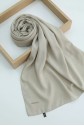 Plain Cotton Scarf -Light Mink