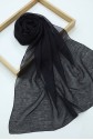 Glittery Voile Scarf -Black
