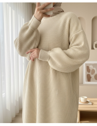  Yuvarlak Yaka Salaş Triko Tun...