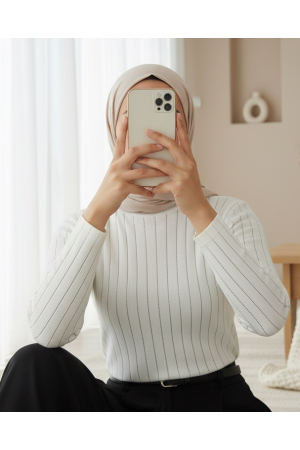 922 Taşlı Body - Beyaz