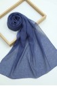 Glittery Voile Scarf -İndigo