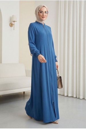 Parçalı Mevlana Ferace İndigo HM2362