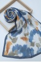 Abstract Floral Voile Shawl -Navy blue