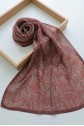 Traditional Floral Patterned Cotton Scarf -Maroon