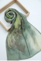 Natural Viscose Scarf -Green