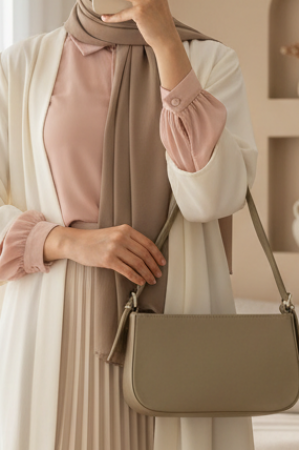 010172 Plain Baguette Shoulder Bag 