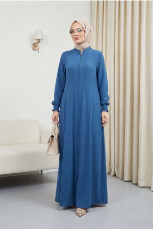 Plus Size Mevlana Abaya Indigo HM02362