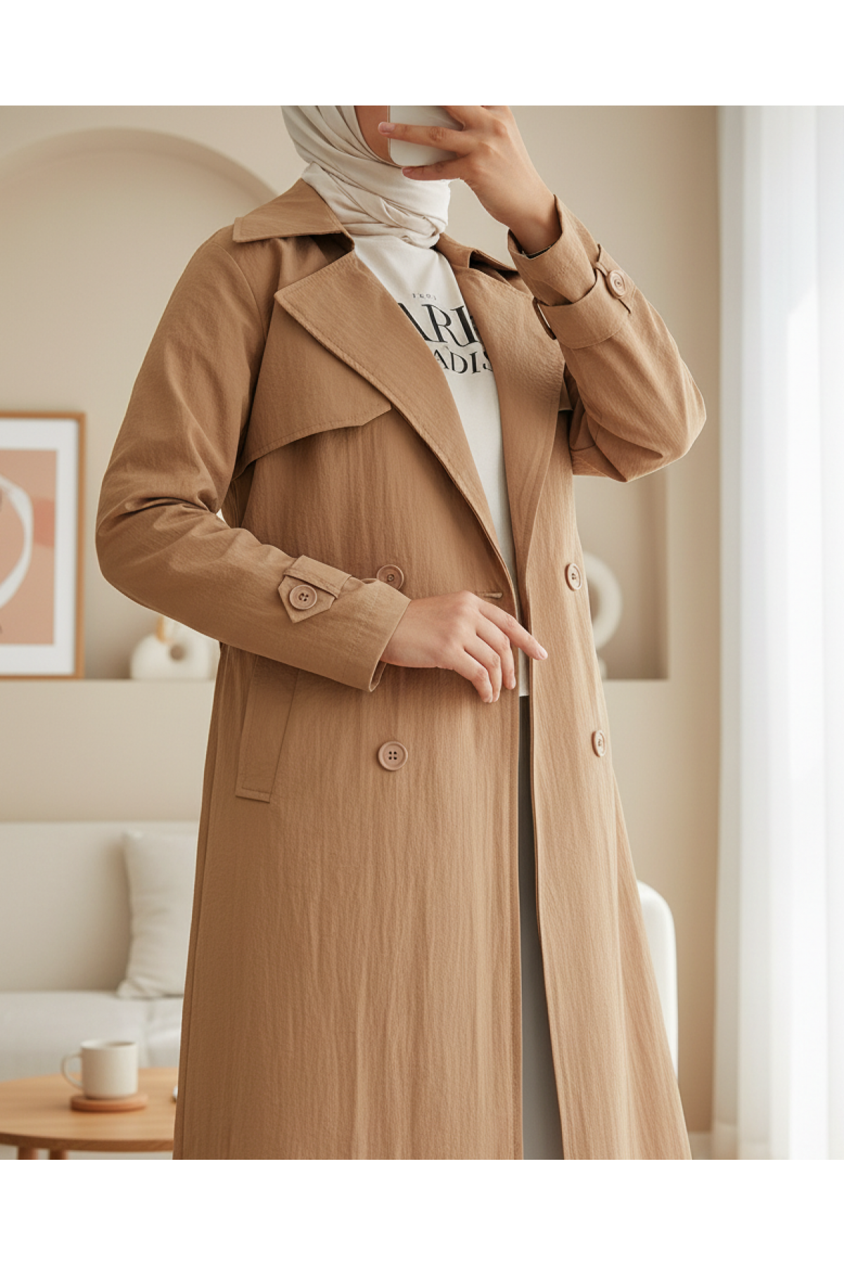5938 Double-breasted Trench Coat 