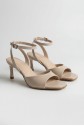 Lenya Beige Patent Leather High Heels