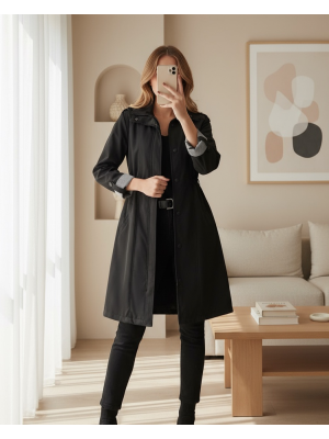 5808 Waist Tied Trench Coat 