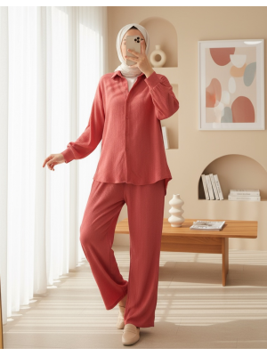 5858 Örme İkili Takım - Gül Kurusu