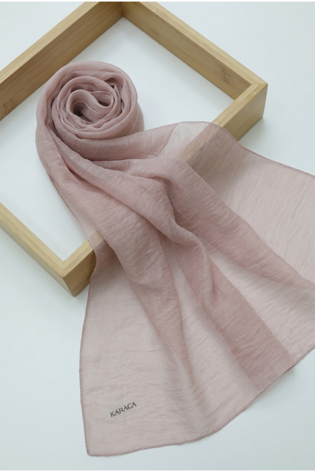 Glittery Voile Scarf -Powder